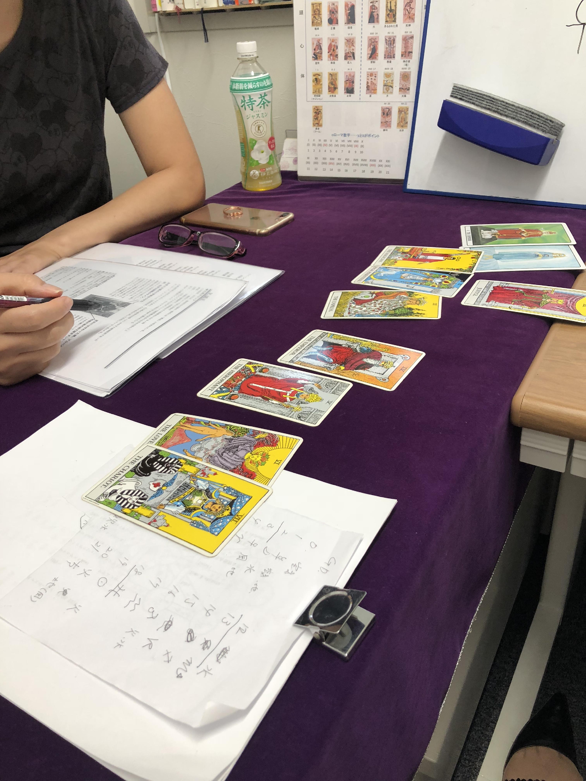 本日ウェイト版タロット講座(マンツーマン)終了しました！